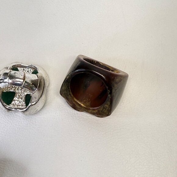 Statement Ring Lot of 5 Clover Flower Various‎ Sizes Stretch - Picture 11 of 12